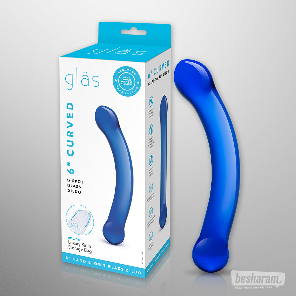 Glas 6" Curved G-Spot Dildo