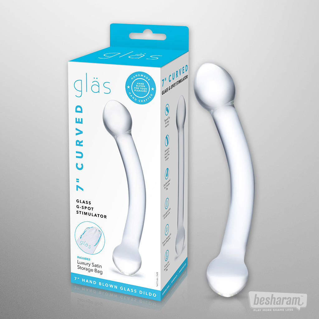 Glas 7" Curved G-Spot Dildo