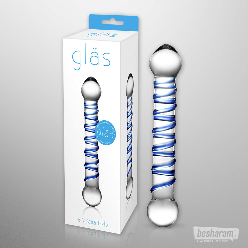 Glas 6.5" Spiral Dildo