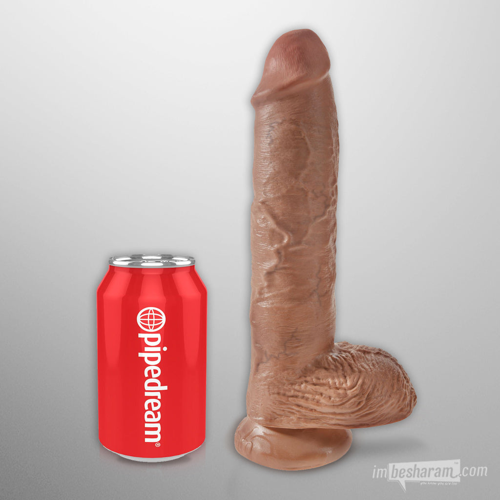King Cock 10" Realistic Dildo with Balls