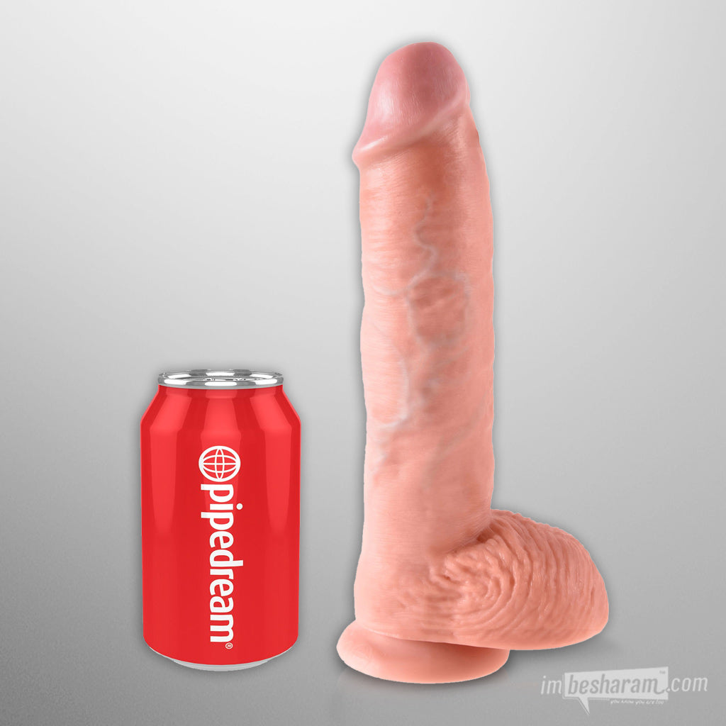 King Cock 10" Realistic Dildo with Balls