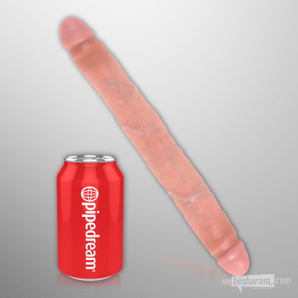 King Cock 12" Slim Double Realistic Dildo
