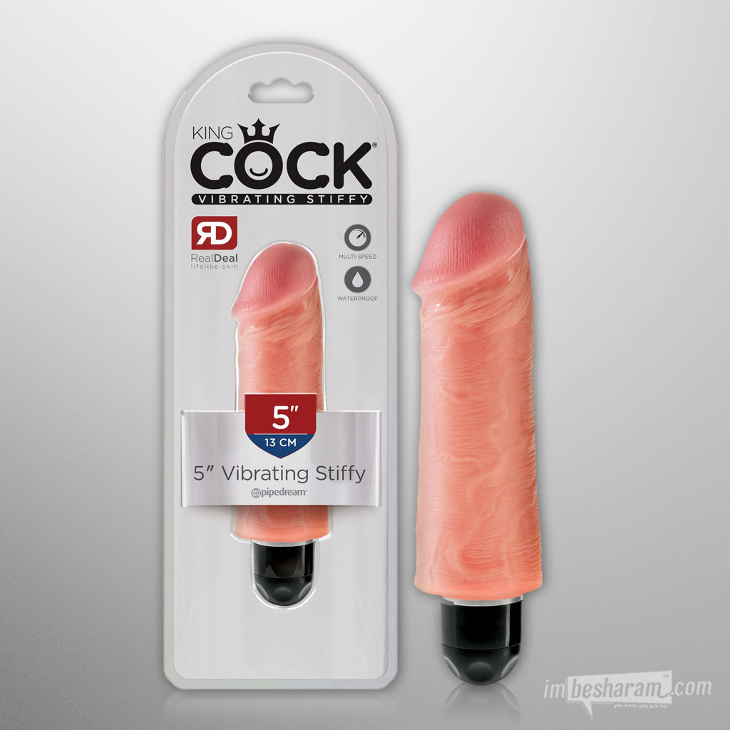 King Cock 5" Stiffy Realistic Dildo + Vibration