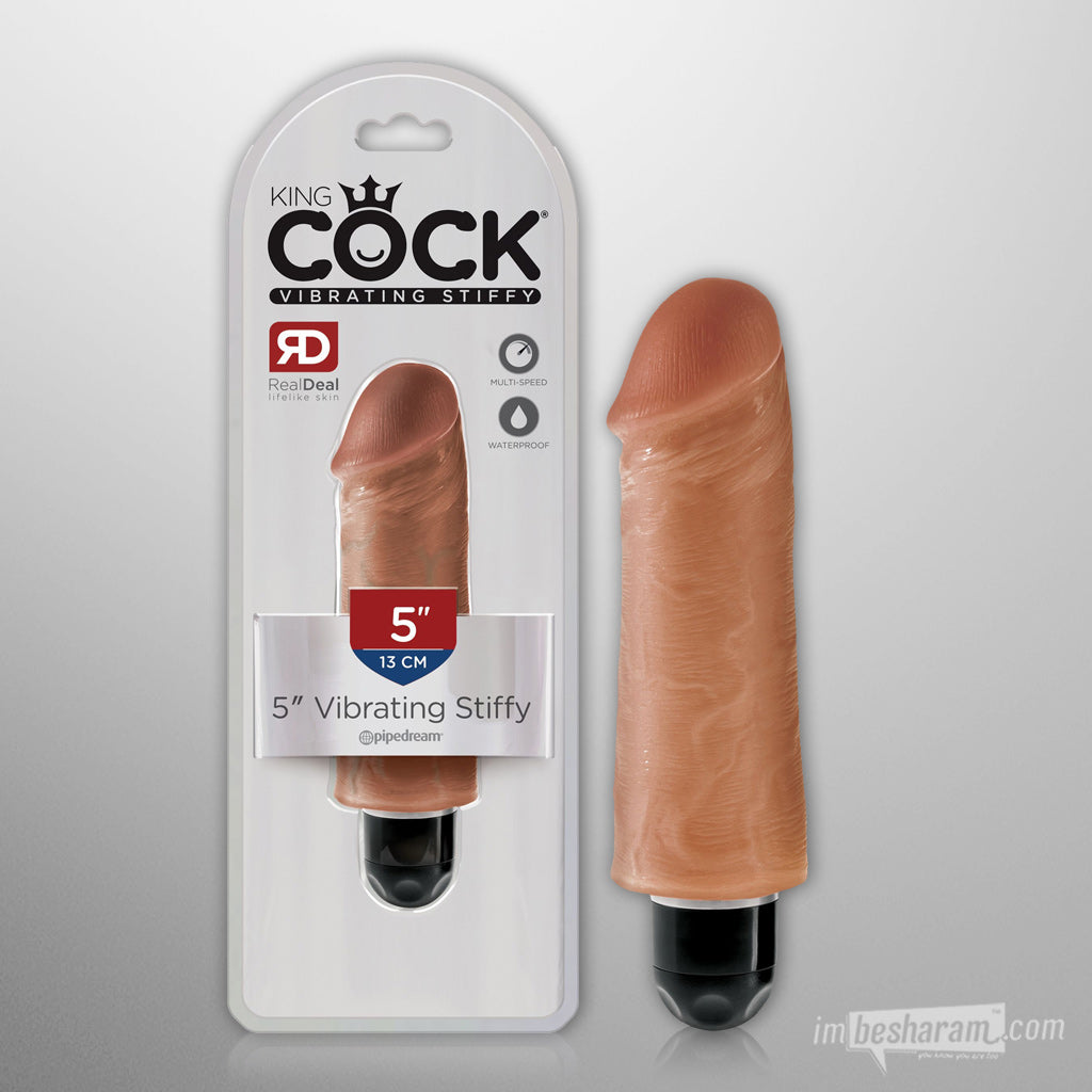 King Cock 5" Stiffy Realistic Dildo + Vibration