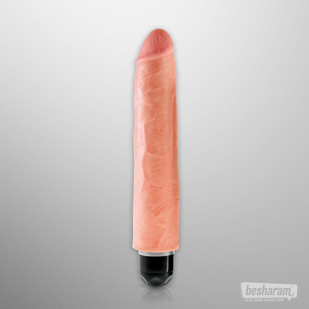 King Cock 10" Stiffy Realistic Dildo + Vibration