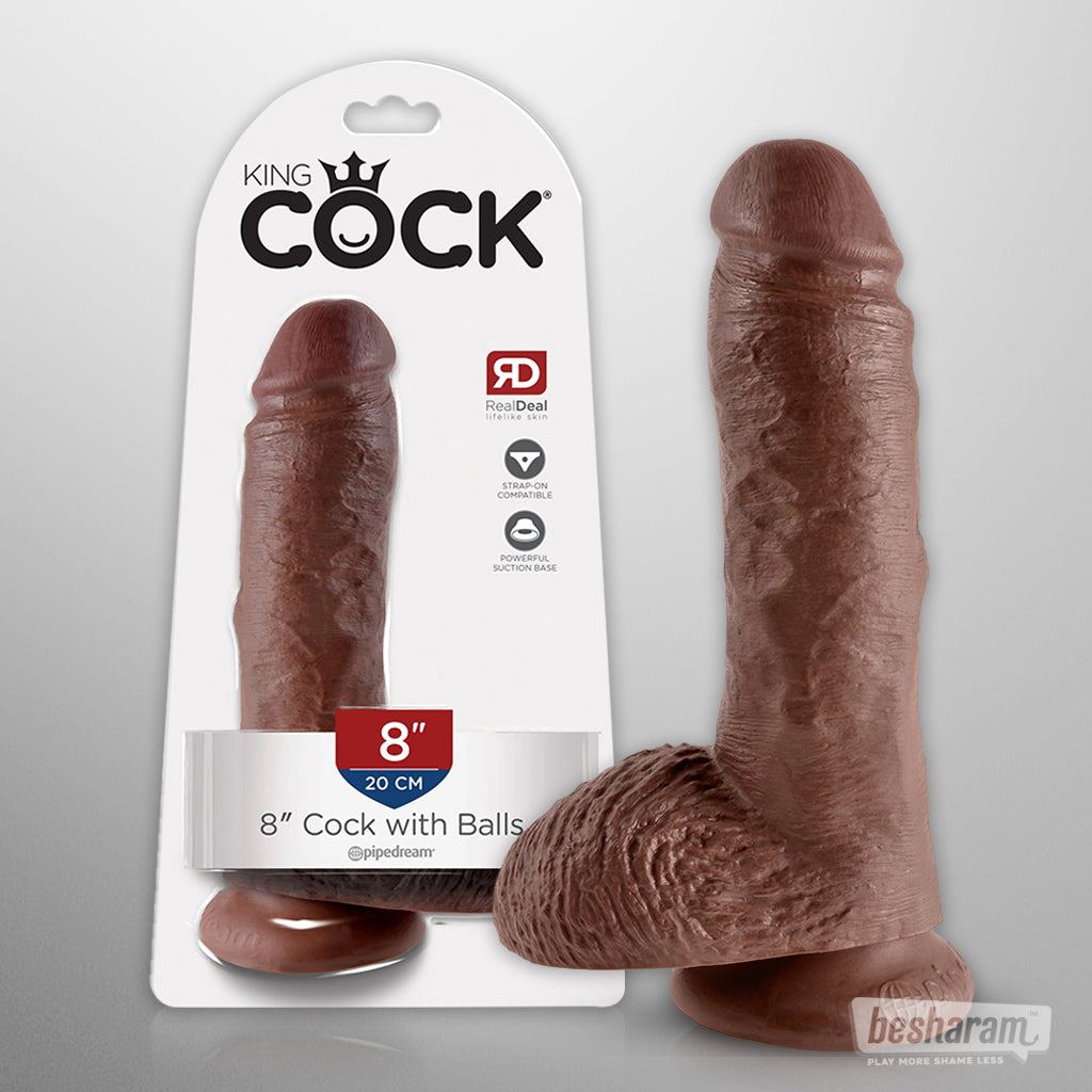 King Cock 8" Realistic Dildo with Balls