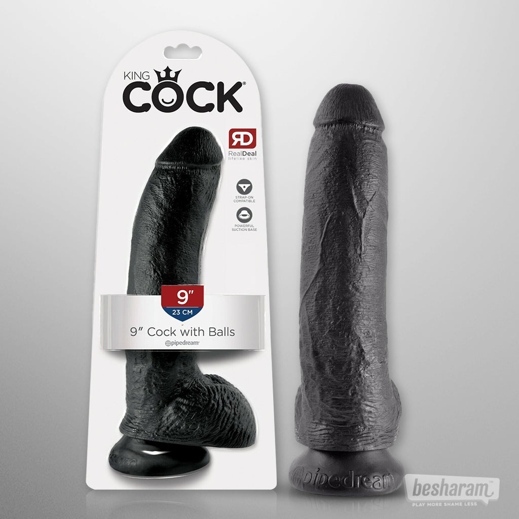 King Cock 9" Realistic Dildo with Balls