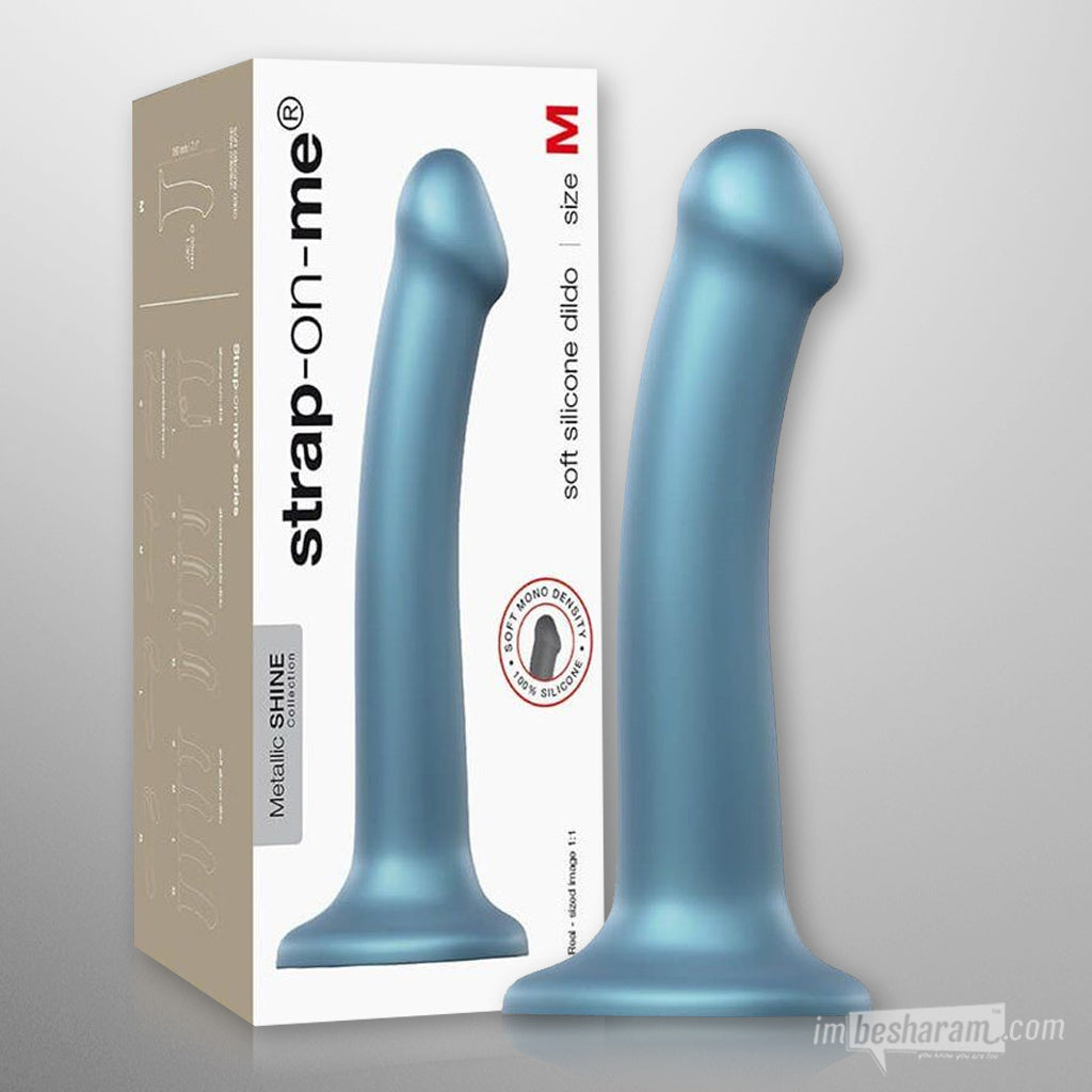 Strap-on-Me Metallic Shine Silicone Dildo