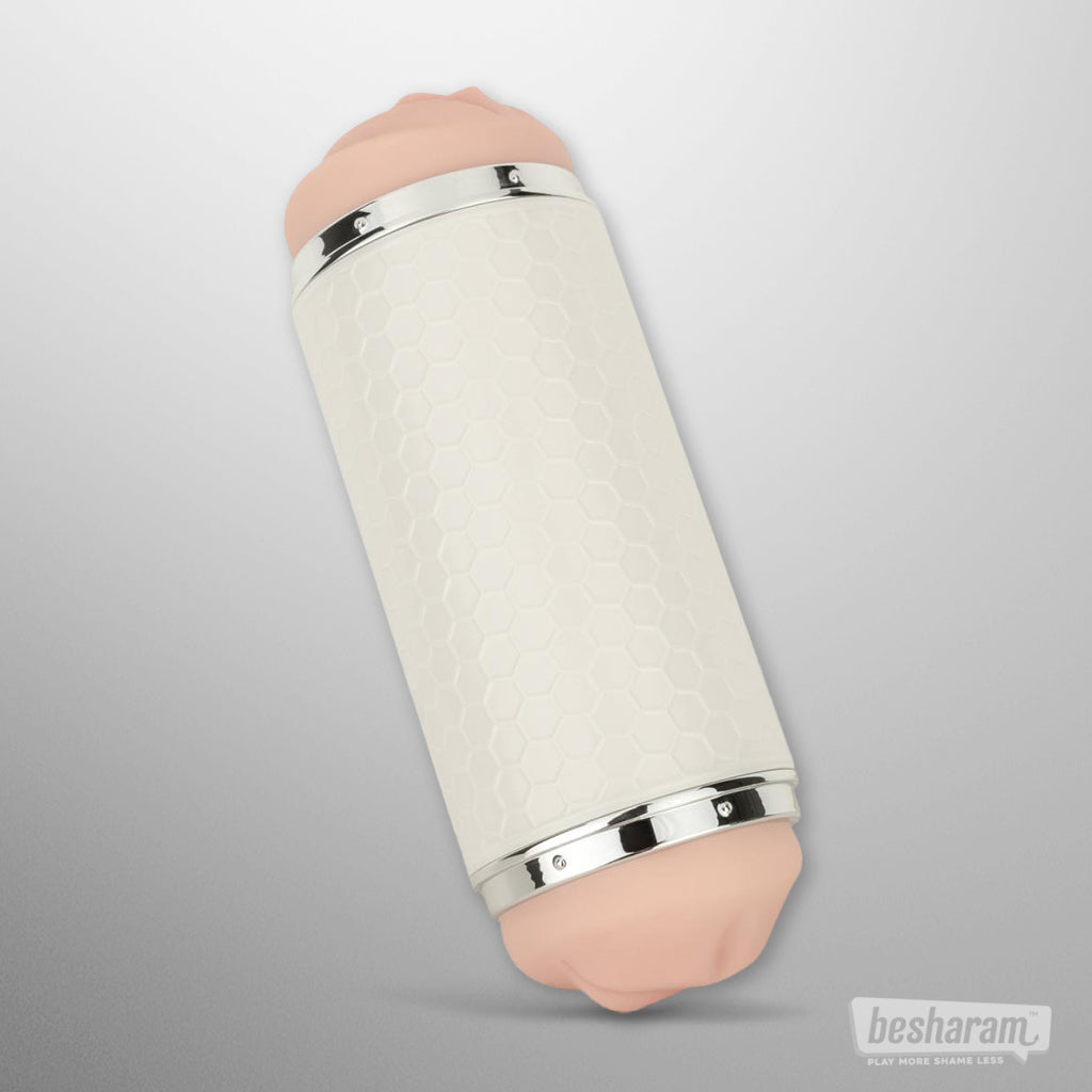 Double Sided Vibrating Masturbator w Moaning Sounds